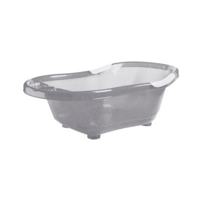 DBB REMOND  Baignoire Rigide avec Bouchon de Vidange Grise Paillet&eacute;e Translucide 