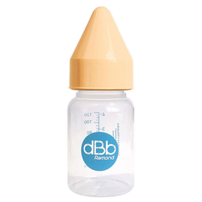 DBB REMOND  Biberon en polypropyl&egrave;ne T&eacute;tine caoutchouc de 0 &agrave; 6 mois Coloris Caramel 120 ml 