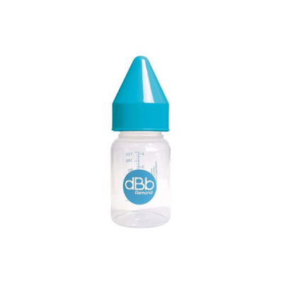 DBB REMOND  Biberon en polypropyl&egrave;ne T&eacute;tine silicone de 0 &agrave; 6 mois Coloris Turquoise 120 ml 