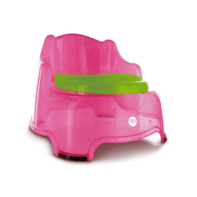 DBB REMOND  Fauteuil Pot B&eacute;b&eacute; 3en1 Fauteuil Pot et Marchepied Coloris Rose paillet&eacute; 
