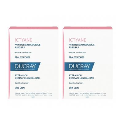 DUCRAY  Ictyane Pain dermatologique Surgras sans Savon lot de 2x100g