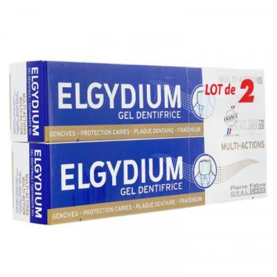 ELGYDIUM  Dentifrice Multi-actions Complet duo 2X75ml 