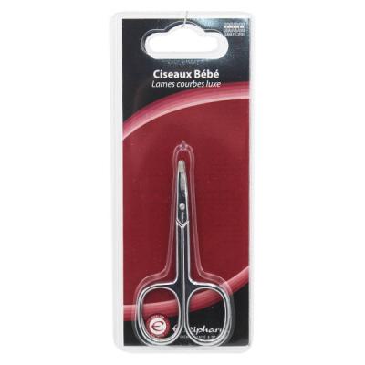 ESTIPHARM  Ciseaux B&eacute;b&eacute; Courbes Luxe 9 cm - Blister 1 paire de ciseaux