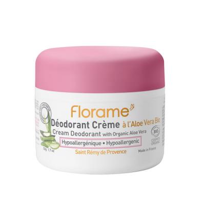 FLORAME  D&eacute;odorant Cr&egrave;me Hypoallerg&eacute;nique &agrave; l'Aloe Vera, 50g