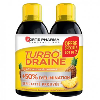 FORTE PHARMA Fort&eacute; pharma turbodraine minceur go&ucirc;t ananas 2 x 500ml