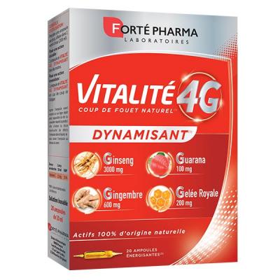 FORTE PHARMA  - Vitalit&eacute; 4G Dynamisant 20 Ampoules Compl&eacute;ment Alimentaire 1 unit&eacute;