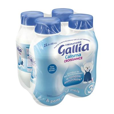 GALLIA  lait de croissance 3&egrave;me age de 12 &agrave; 36 mois 4x500ml