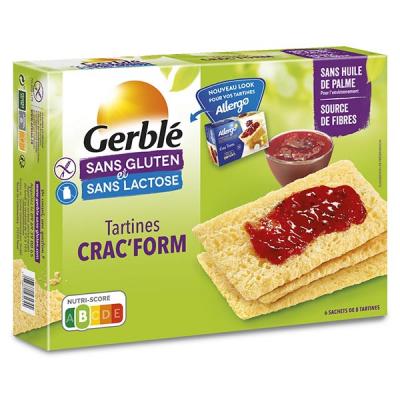 GERBLE Biscottes Sans Gluten&Lactose  - Les 2 Sachets De 125 G