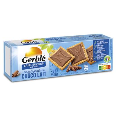 GERBLE Biscuits chocolat lait sans sucres ajout&eacute;s, Gerbl&eacute; (126 g)