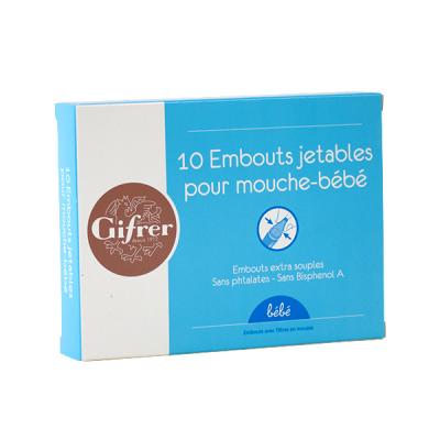 GIFRER  embouts mouche-b&eacute;b&eacute;&eacute;lectrique jetables 10 embouts