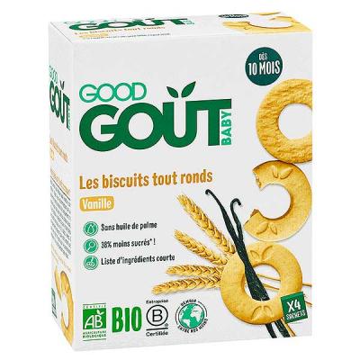 GOOD GOUT Good Go&ucirc;t Biscuits Tout Ronds Vanille +10m Bio 80g