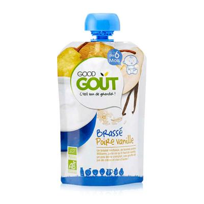 GOOD GOUT Good Go&ucirc;t Gourde Brass&eacute; Poire Vanille +6m Bio 90g