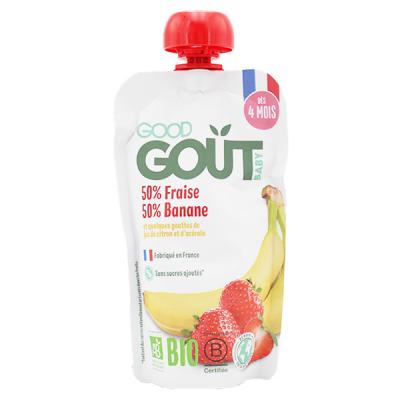 GOOD GOUT Good Go&ucirc;t Pur&eacute;e de Fruits d&egrave;s 6 Mois Fraise & Banane 120g
