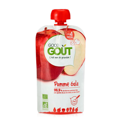 GOOD GOUT Good Go&ucirc;t Gourde Compote de Fruits Pomme Gala Bio +4m Bio 120g