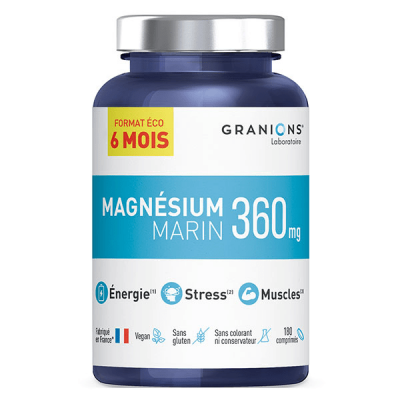 GRANIONS  Magn&eacute;sium Marin 360mg - Format Eco 6 Mois - 180 Comprim&eacute;s