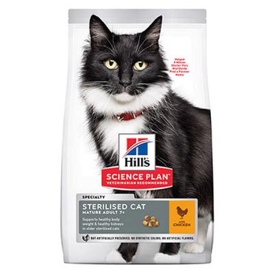 HILL&APOS;S Science Plan Sterilised 7+ Adulte Mature St&eacute;rilis&eacute; au Poulet 1.5 Kg