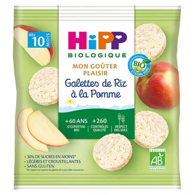 HIPP  Bio Mon Go&ucirc;ter Plaisir Galettes de Riz &agrave; la Pomme +10m 30g