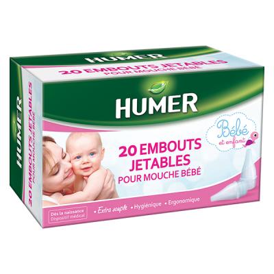 HUMER  20 Embouts Jetables pour Mouche B&eacute;b&eacute; - Bo&icirc;te 20 embouts