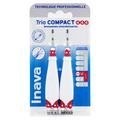 INAVA  TrioCompact Rouge (ISO 4/4/4) - brossette interdentaire