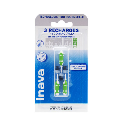INAVA  Trio Brossettes 4 Recharges Trio Compact - Taille : ISO6 2,2 mm