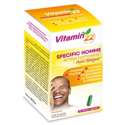VITAMIN 22 Ineldea Vitamin'22 Specific Homme 60 g&eacute;lules