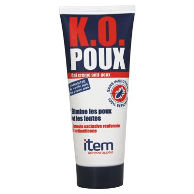 ITEM  Dermatologie  Gel Cr&egrave;me K.o. Poux 100 ml - Tube 100 ml
