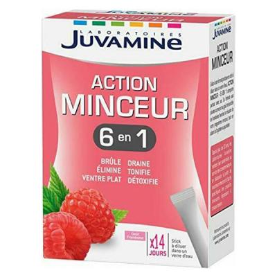 JUVAMINE  Action Minceur 6 en 1 14 Sticks &agrave; Diluer - Bo&icirc;te 14 sticks