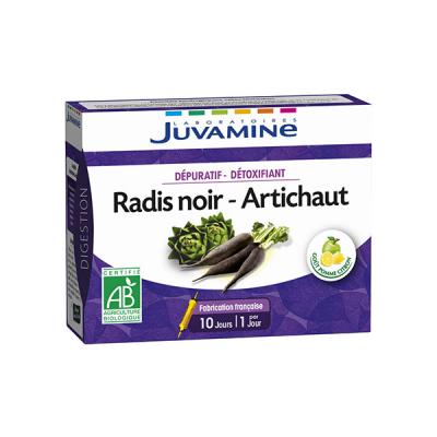 JUVAMINE Radis Noir Artichaut Depuratif Et Detoxifiant 10 Ampoules 