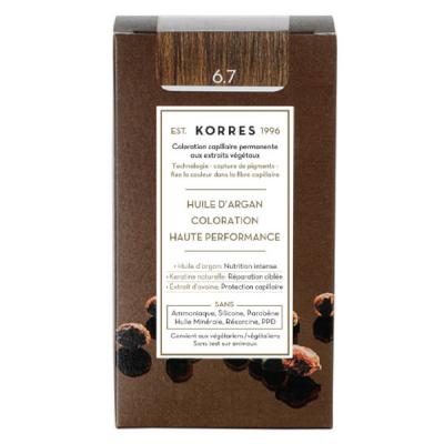 KORRES  Huile d'Argan Coloration 6.7 Blond Fonc&eacute; Marron 50ml