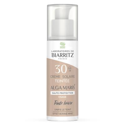 LABORATOIRES DE BIARRITZ Cr&egrave;me solaire visage teint&eacute;e SPF30 - Ivoire - 