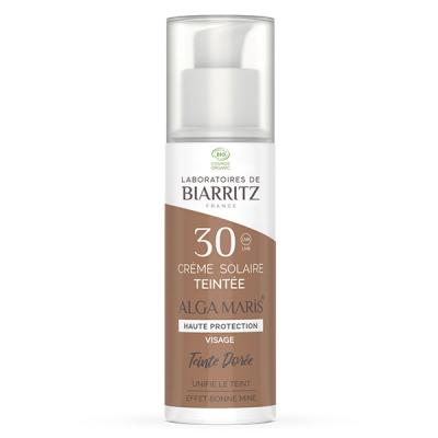  Cr&egrave;me solaire visage teint&eacute;e SPF30 - Dor&eacute;e - LABORATOIRES DE BIARRITZ