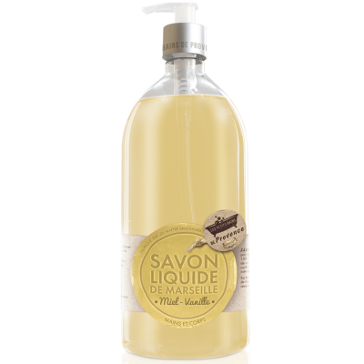 LES PETITS BAINS DE PROVENCE  Savon Liquide Miel Vanille 1 litre