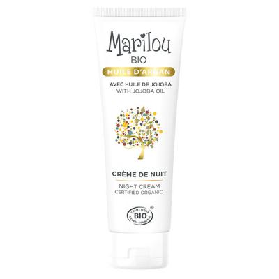 MARILOU BIO  Huile d'Argan Cr&egrave;me de Nuit 50 ml - Tube 50 ml