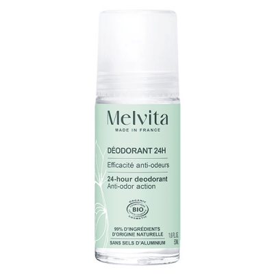 MELVITA  D&eacute;odorant 24H Efficacit&eacute; anti-odeurs Roll-on 50ml Bio