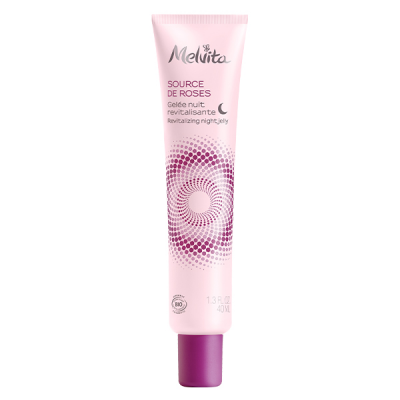 MELVITA Soin Visage Source De Roses Gel&eacute;e Nuit Revitalisante Bio  - Le Tube De 40ml