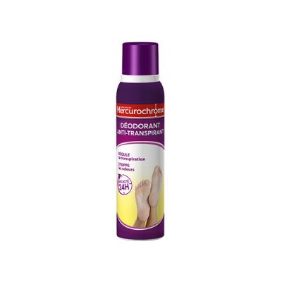 MERCUROCHROME Deodorant Anti-transpirant Pieds 150ml 