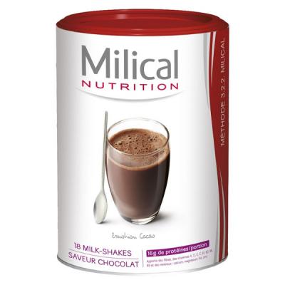 MILICAL  Hyperprotein&eacute; MilkShake Hyperprot&eacute;in&eacute;s Chocolat 18 Boissons
