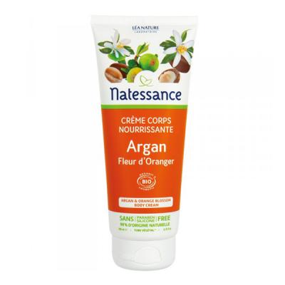 NATESSANCE L&eacute;a Nature  Cr&egrave;me Corps Argan-Fleur Oranger Bio 200ml