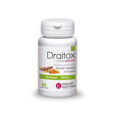 NATURALNUTRITION NATURAL NUTRITION Draitox starter minceur pot de 30 comprim&eacute;s