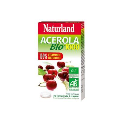 NATURLAND  Ac&eacute;rola bio 30 comprim&eacute;s &agrave; croquer
