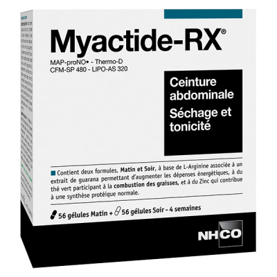 NHCO  Myactide Rx ceinture abdominale s&eacute;chage et tonicit&eacute; 112 g&eacute;lules 
