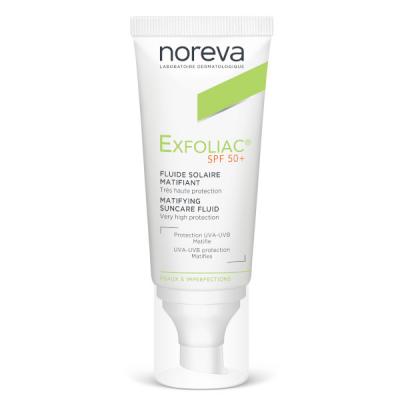 NOREVA  Exfoliac Fluide Solaire Matifiant Spf50+ 40ml
