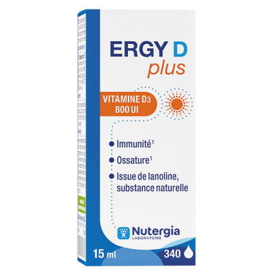 NUTERGIA  Ergy D Plus Vitamine D3 800 UI 15ml