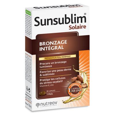 NUTREOV  Sunsublim Bronzage Int&eacute;gral 30 Capsules - Bo&icirc;te 30 capsules
