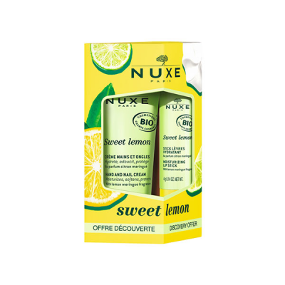 NUXE  Sweet Lemon Crema de Manos y U&ntilde;as 30ml + Stick de Labios 4g