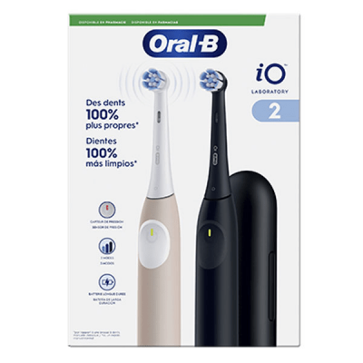 ORAL B Oral-B iO2 Pack Duo Brosse &agrave; Dents &Eacute;lectrique Noire et Rose