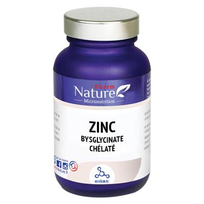 PHARM NATURE MICRONUTRITION  Zinc bisglycinate ch&eacute;lat&eacute;pot 60 g&eacute;lules