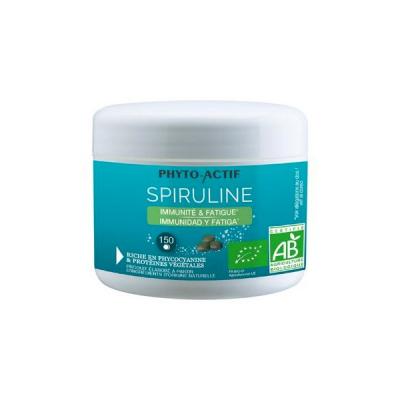 PHYTO ACTIF Spiruline bio 100% naturelle Immunit&eacute; Fatigue 150 Phyto-Actif
