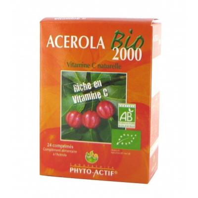 PHYTO ACTIF Phytoactif Acerola Bio 2000 24 comprim&eacute;s