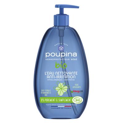POUPINA  Soins B&eacute;b&eacute; L'Eau Nettoyante Anti-Irritation Bio 485ml